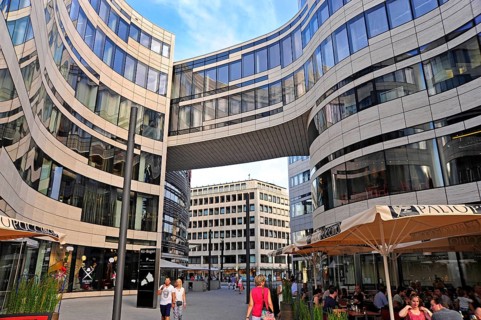 Kö-Bogen, modern architecture in urban renewal project, Düsseldorf, Rhineland, North