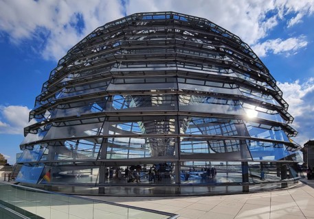 Viewing platform with the Reichstag dome, landmark, Reichstag, government, government district,