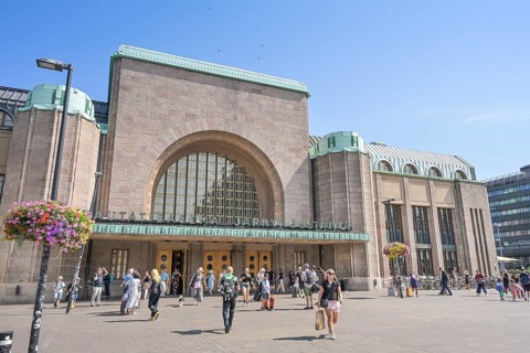 Central Station, Helsingin Päärautatieasema, Kaivokatu, Old Town, Helsinki, Finland