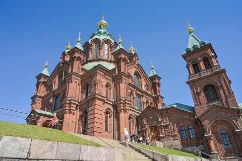 Uspenski Cathedral, Pormestarin Channel, Old Town, Helsinki, Finland