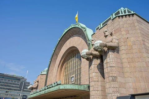 Central Station, Helsingin Päärautatieasema, Kaivokatu, Old Town, Helsinki, Finland