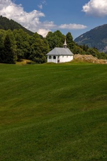Caplutta S. Leci, chapel in the Surselva, Tujetsch, Sedrun, Graubünden, Switzerland