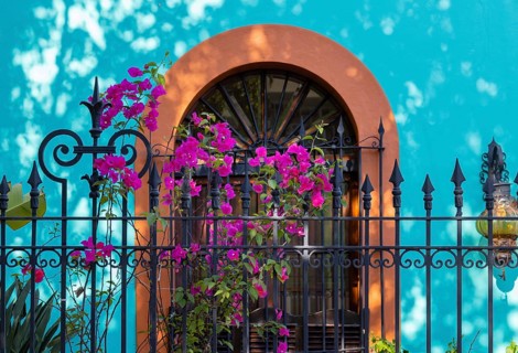 Mazatlan, Mexico, Colorful colonial streets in historic center near Malecon and tourist attractions