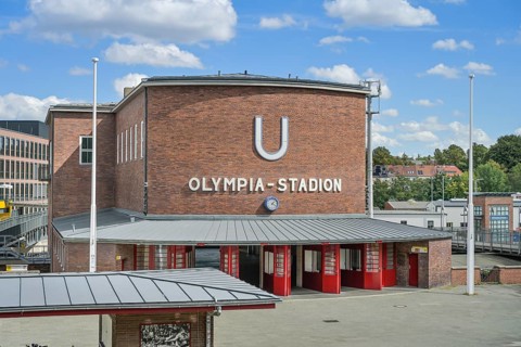 Metro station Olympiastadion, Charlottenburg, Berlin, Germany