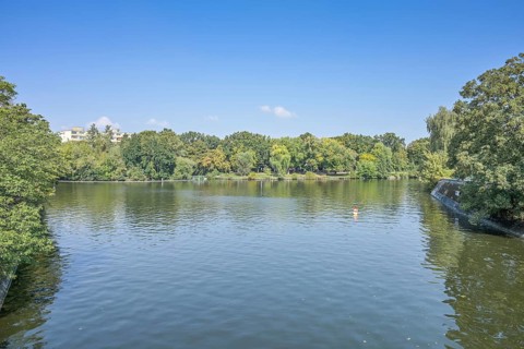 Dreiländereck, confluence Landwehrkanal, Neuköllner Schifffahrtskanal, Neukölln, Treptow,