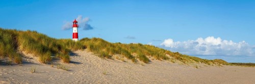 The Lister lighthouse at Ellenbogen, morning light, morning mood, dune, North Sea island, Sylt