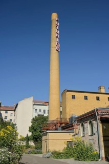 Chimney, Futuring Installation, former Bötzow Brewery, Prenzlauer Allee, Prenzlauer Berg, Pankow,