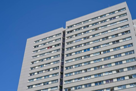 Residential building, high-rise building, Fischerinsel, Mitte, Berlin, Germany