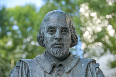 Bust of William Shakespeare, Krumme Straße, Shakespeareplatz, Charlottenburg,