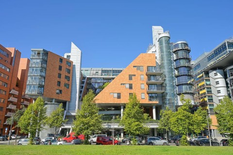 Residential and office buildings, Tilla-Durieux-Park, Potsdamer Platz, Tiergarten, Mitte, Berlin,