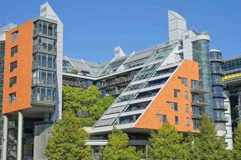Residential and office buildings, Tilla-Durieux-Park, Potsdamer Platz, Tiergarten, Mitte, Berlin,