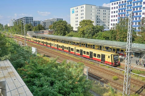 S-Bahn, Landsberger Allee station, Prenzlauer Berg, Pankow, Berlin, Germany
