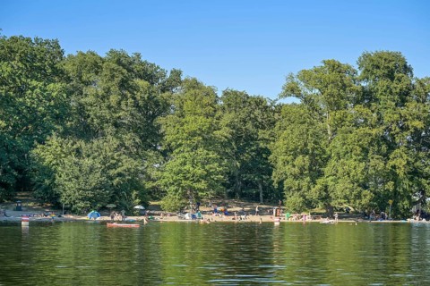 Bathing area Arbeiterstrand, Tegeler See, Tegel, Reinickendorf, Berlin, Germany