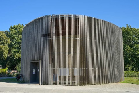 Chapel of Reconciliation, Berlin Wall Memorial, Bernauer Straße, Mitte district, Berlin, Germany