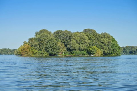 Lindwerder Island, Tegeler See, Tegel, Reinickendorf, Berlin, Germany
