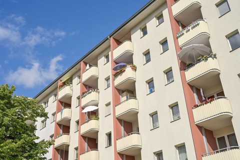 Residential building, Plattenbau, Badensche Straße, Schöneberg, Tempelhof-Schöneberg, Berlin,