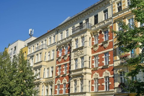 Old building, residential building, Rykestraße, Prenzlauer Berg, Pankow, Berlin, Germany