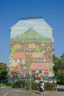 Mural, Nicaraguan village Monimbo 1978, Skandinavische Straße, Lichtenberg, Berlin, Germany