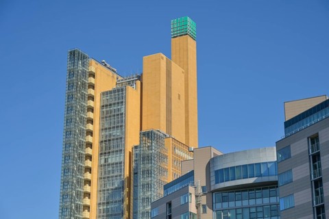 Atrium Tower commercial building, Potsdamer Platz, Tiergarten, Mitte, Berlin, Germany