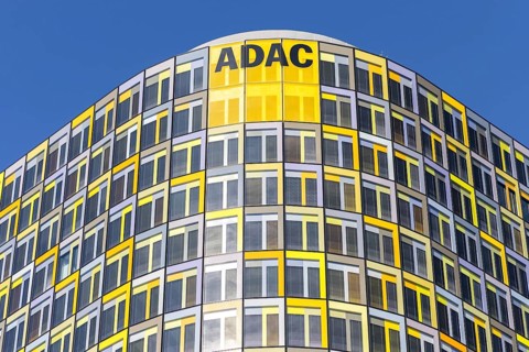 ADAC headquarters modern architecture building in Munich, Germany