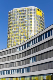 ADAC headquarters modern architecture building in Munich, Germany