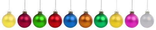 Christmas baubles Christmas decoration many baubles ball in a row freestanding in Stuttgart,