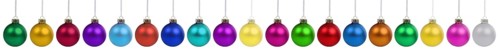 Christmas baubles Christmas decoration baubles banner in a row clipping in Stuttgart, Germany