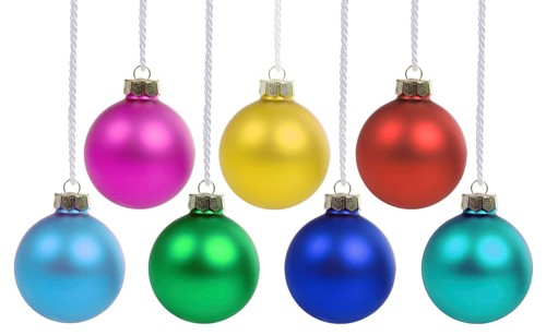 Christmas Christmas baubles with Christmas decorations colourful decoration hanging isolated