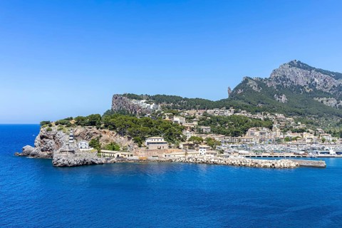 Port de Soller on Majorca holidays by the sea travel mountains landscape in Port de Sóller, Spain