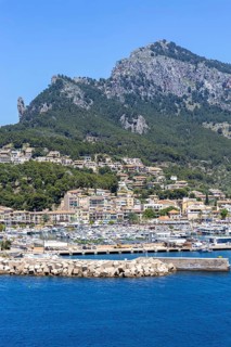 Port de Soller on Majorca holidays by the sea travel mountains landscape in Port de Sóller, Spain