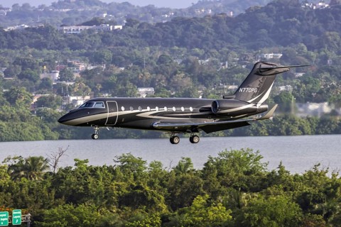 A Gulfstream Aerospace G280 private jet aircraft with registration N770PG at San Juan Airport,