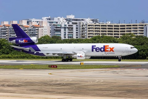 A McDonnell Douglas MD-11 (F) aircraft of FedEx Express with registration N624FE at San Juan