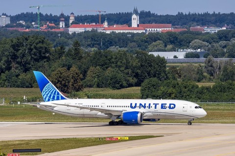 A Boeing 787-8 Dreamliner aircraft of United Airlines with the registration number N45905 at Munich