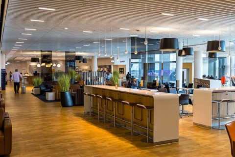 Lufthansa Senator Lounge in Terminal 1 at Frankfurt Airport, Germany