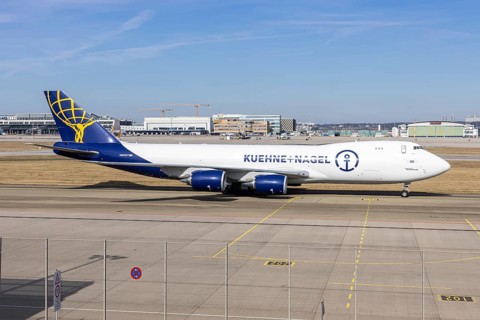 A Boeing 747-8F aircraft of Atlas Air Kuehne und Nagel with the registration number N862GT at the