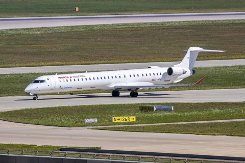 A Bombardier CRJ-1000 aircraft of Iberia Regional Air Nostrum with the registration EC-MPA at