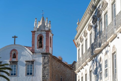 The Catholic church Igreja de Nossa Senhora da Ajuda ou de São Paulo in the old town of Tavira, at