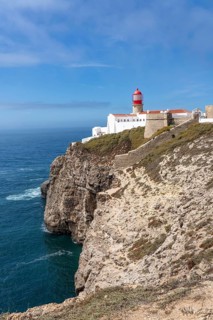 Cabo de São Vicente lighthouse, at the Cape Cabo de São Vicente, south-west tip of the European