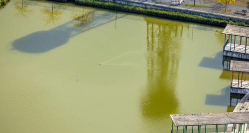 Aerial view, Bergpark Lohberg Kreativquartier, former colliery site and landscaping, Lohberger