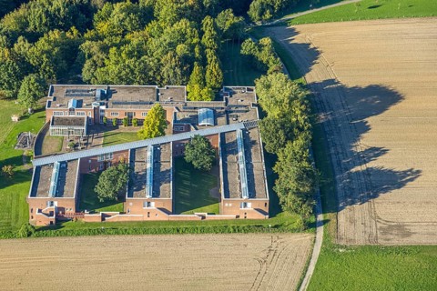 Aerial view, Recklinghausen Academy of Justice, Hillen, Recklinghausen, Ruhr area, North