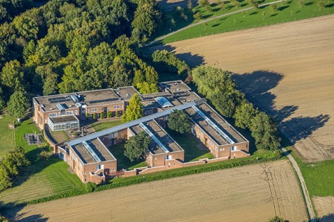Aerial view, Recklinghausen Academy of Justice, Hillen, Recklinghausen, Ruhr area, North