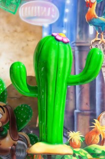 Cactus as decoration at the Bremer Osterwiese folk festival, Bürgerweide, Bremen, Germany