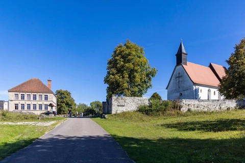 Gruorn is a deserted village near Münsingen in the Swabian Alb. The former village is located in