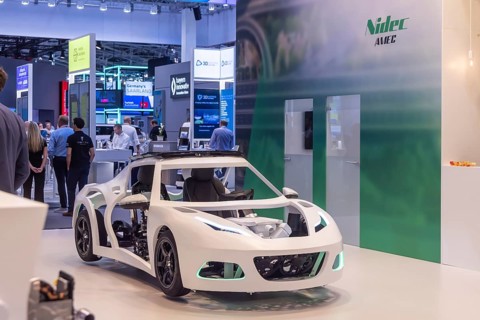 Exhibition stand Nidec AMEC. The company is active in the development and manufacture of electric