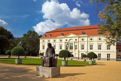 Käthe Kollwitz monument by Gustav Seitz in front of the Käthe Kollwitz Museum Berlin, theatre