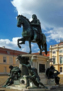 Equestrian statue of the Great Elector in the Court of Honour, Charlottenburg Palace, Berlin,