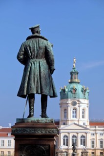 Monument to Albrecht of Prussia in front of the dome of Charlottenburg Palace, Berlin, Germany