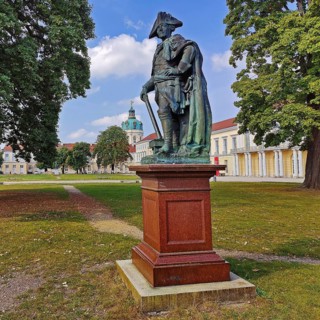 Monument to Frederick the Great with Charlottenburg Palace, Berlin, Germany