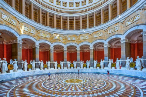 Interior of the Liberation Hall with goddesses of victory, Kelheim, Danube Valley, Lower Bavaria,