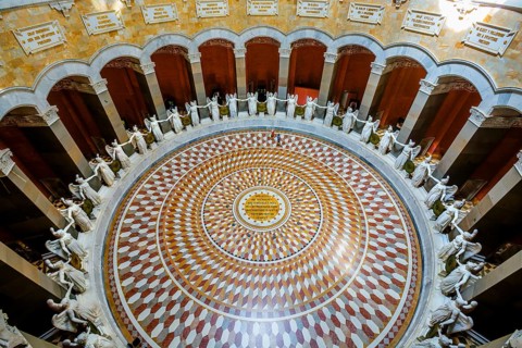 Interior of the Liberation Hall with goddesses of victory, Kelheim, Danube Valley, Lower Bavaria,